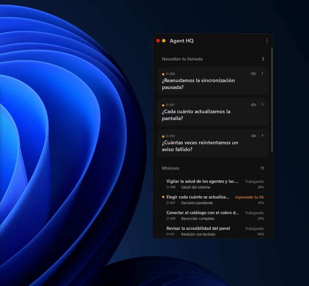 Widget flotante